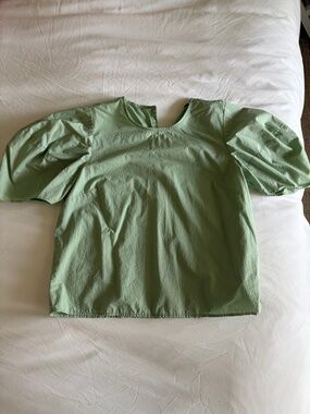 stradivarius Mint Green Puff-Sleeve Blouse